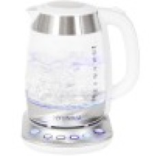 Чайник Hyundai HYK-G4033 1.7л. 2200Вт белый/­серебристый (стекло)