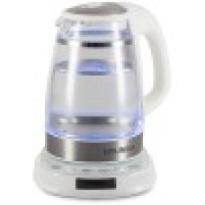 Чайник Hyundai HYK-G5507 1.7л. 2200Вт белый/­серебристый (стекло)	