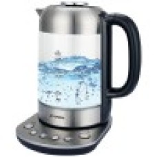 Чайник Hyundai HYK-G8407 1.8л. 2200Вт черный/­прозрачный (стекло)	