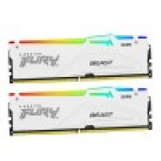 Комплект модулей памяти Kingston Fury Beast RGB, KF556C40BWAK2-64, DDR5, 64 GB, white DIMM kit <5600MHz> (2x32GB) CL40