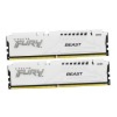 Комплект модулей памяти Kingston Fury Beast, KF564C32BWK2-64, DDR5, 64 GB, white DIMM kit <6400MHz> (2x32GB), CL32