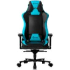 LORGAR Base 311, Gaming chair, PU eco-leather, 1.8 mm metal frame, multiblock mechanism, 4D armrests, 5 Star aluminium base, Class-4 gas lift, 75mm PU casters, Black + blue