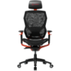 LORGAR Grace 855, Gaming chair, Mesh material, aluminium frame, multiblock mechanism, 3D armrests, 5 Star aluminium base, Class-4 gas lift, 60mm PU casters, Red + black