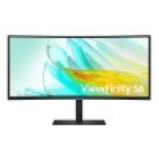 Монитор, Samsung, ViewFinity S6 LS34C650UAIXCI, Изогнутый, 34", 3440x1440, VA, 100 Гц, DP*1, HDMI*1, USB-C*1, Концентратор USB*1, 3000:1, 350 кд/м, 5 мс, 100 x 100мм, 21:9, Черный
