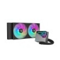 Кулер с водяным охлаждением, Deepcool, LT240 ARGB R-LT240-BKAMNC-G-1, Intel 1700/1200/115х и AMD AM5/AM4/, TDP 300W, 2*120мм FD12 ARGB, 600-2400RPM±10%, 72,04CFM, 38,71 dB(A), Чёрный