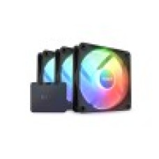 Комплект кулеров для компьютерного корпуса, NZXT, F120 RGB Core, RF-C12TF-B1, RGB LED, 500-1800 об/мин, 78.86 CFM, 33.88 dB(A), 4-pin PWM, 120 х 120 х 26мм, Черный