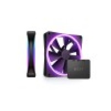 Комплект кулеров для компьютерного корпуса, NZXT, F140 RGB DUO, RF-D14DF-B1, RGB LED, 500-1800 об/мин, 84.75 CFM, 36 dB(A), 4-pin PWM, 140 x 140 x 26мм, Черный