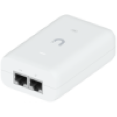 UBIQUITI PoE+ Adapter; Delivers up to 30W of PoE+; Additional power drives devices such as U6 LR, U6 Enterprise, Camera DSLR, and other PoE+ devices; Surge, peak pulse, and overcurrent protection; Contains RJ45 data input,
