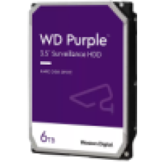 HDD Video Surveillance WD Purple 6TB CMR, 3.5'', 256MB, SATA 6Gbps, TBW: 180