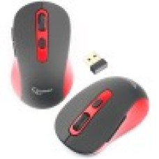 Мышь Gembird MUSW-221R, Wireless, optical, 2AAA, USB, Черный-Красный Mouse MUSW-221-R, black-red