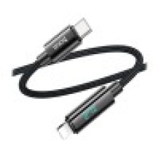 Кабель USB Hoco  U125, Lightning, USB 2.0, 1.2м, черный Cable Type A - 27W, display, black